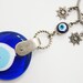 Anchor Wall Hanging Amulet Handmade Turkish Silver Plated Evil Eye Bead