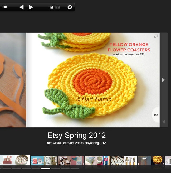 Yellow Orange Flowers Crochet Coasters . Honey Mustard Golden Sun Leaves Decor Crochet Spring Garden Collection - Set of 4