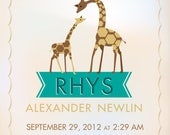 Custom Birth Print-Giraffe-8x10