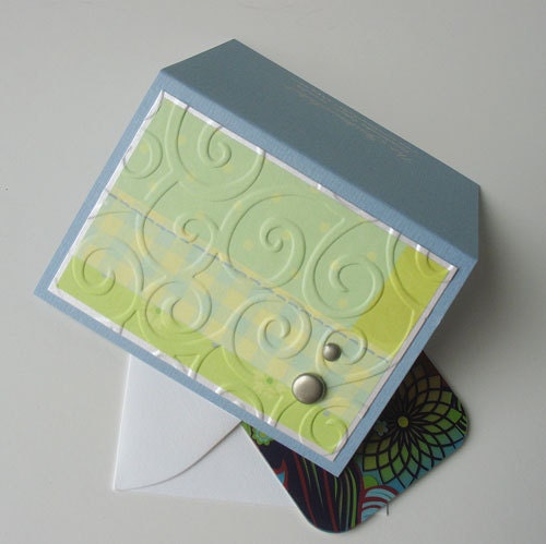Baby Gift Card Holder: Blank & Handmade - Little Boy Blue