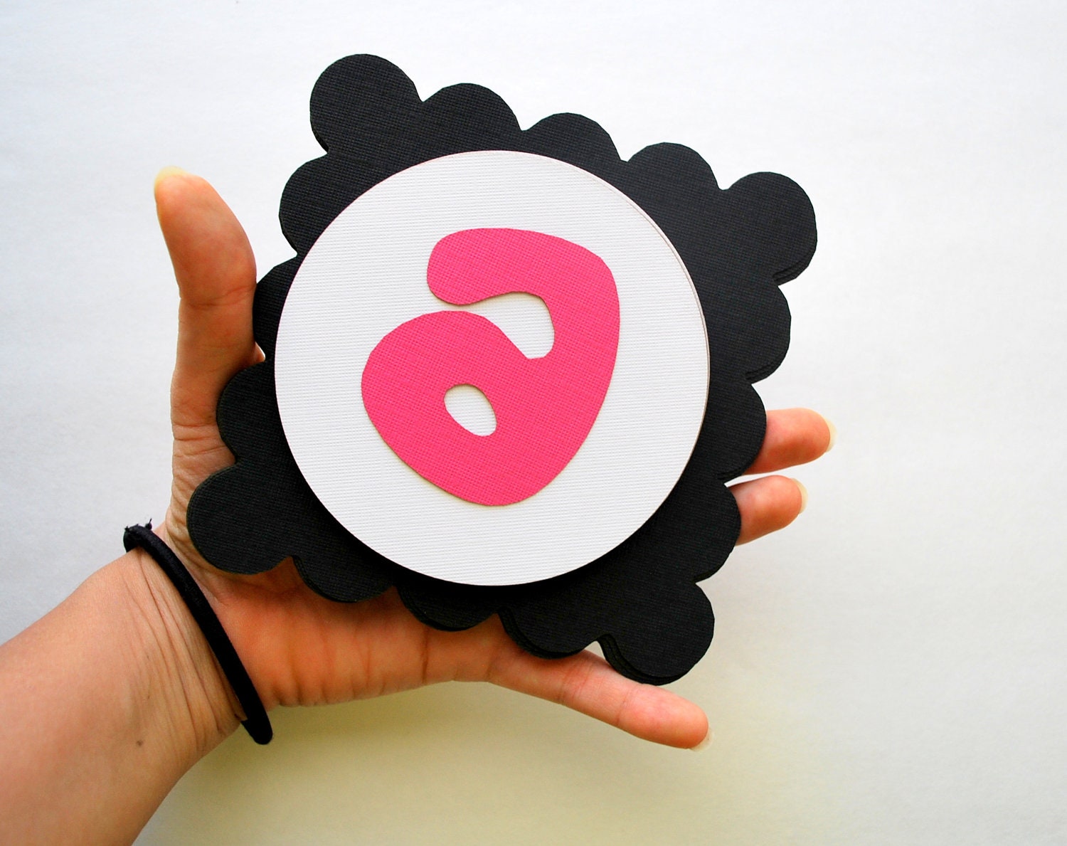 DIY Banner, Happy Birthday Banner Set, Black and hot pink banner A373