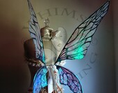 Natural Fairy Wings Wedding Halloween Costume Faerie Reenactment Fantasy Renaissance Custom Cellophane