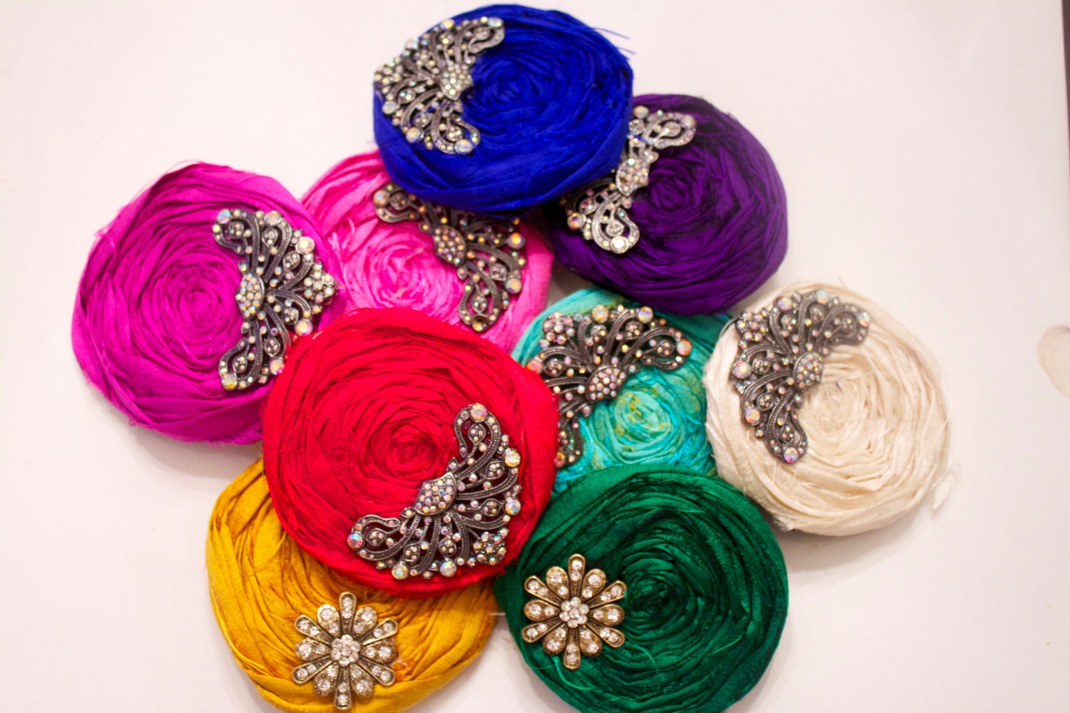 bridesmaid rosette clip for hair or sash