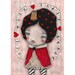 Whimsical painting folk art painting The queen of hearts wonderland painting Mixed media painting on wood - Off With Their Heads