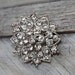 Adorable silver color brooch with rhinestones 1 piece listing