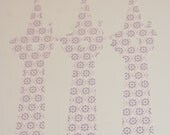 Rapunzel Tower Cut Outs, Die Cuts, White with Tiny Purple Flowers - 26 Count
