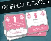 Pink Firetruck. Printable Diaper or Bring a Book Raffle Tickets by Tipsy Graphics. Any colors and text. Il_170x135