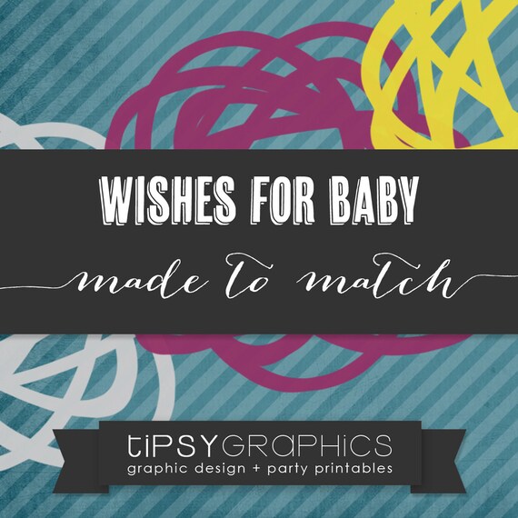 Wishes for Baby. Printable ADD ON. Made to Match any Tipsy Graphics Design Il_570xn