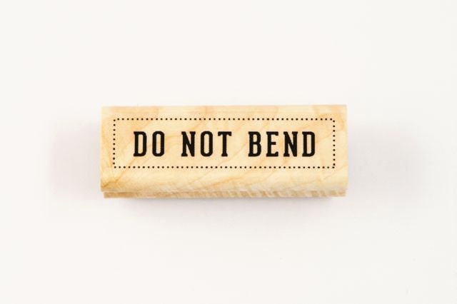do not bend stamp
