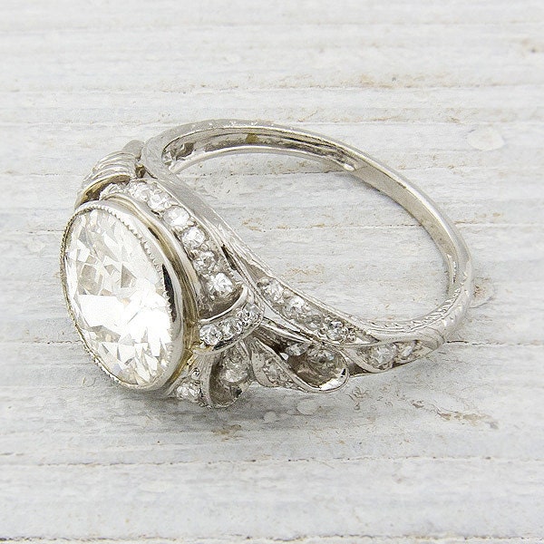 Vintage 2.33 Carat Diamond Engagement Ring