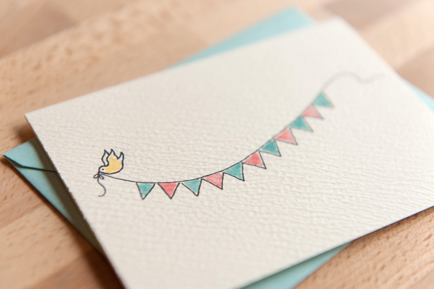 bunting welcome baby card baby shower