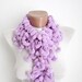Hand crochet Long Scarf Mulberry Scarf Purple Lilac Pompom Fall Autumn Winter Accessories Fall Fashion