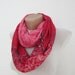 infinity scarf Loop scarf Neckwarmer Necklace scarf Fabric scarf Red White Black