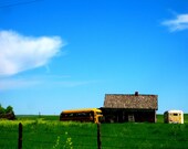 Fine Art Photography 8x10 Matted Print "Buses and Blue Skies" Free Shipping