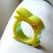Bakelite Bunny Napkin Ring Green