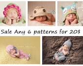 SALE ANY 6 PDF Patterns for 20.00