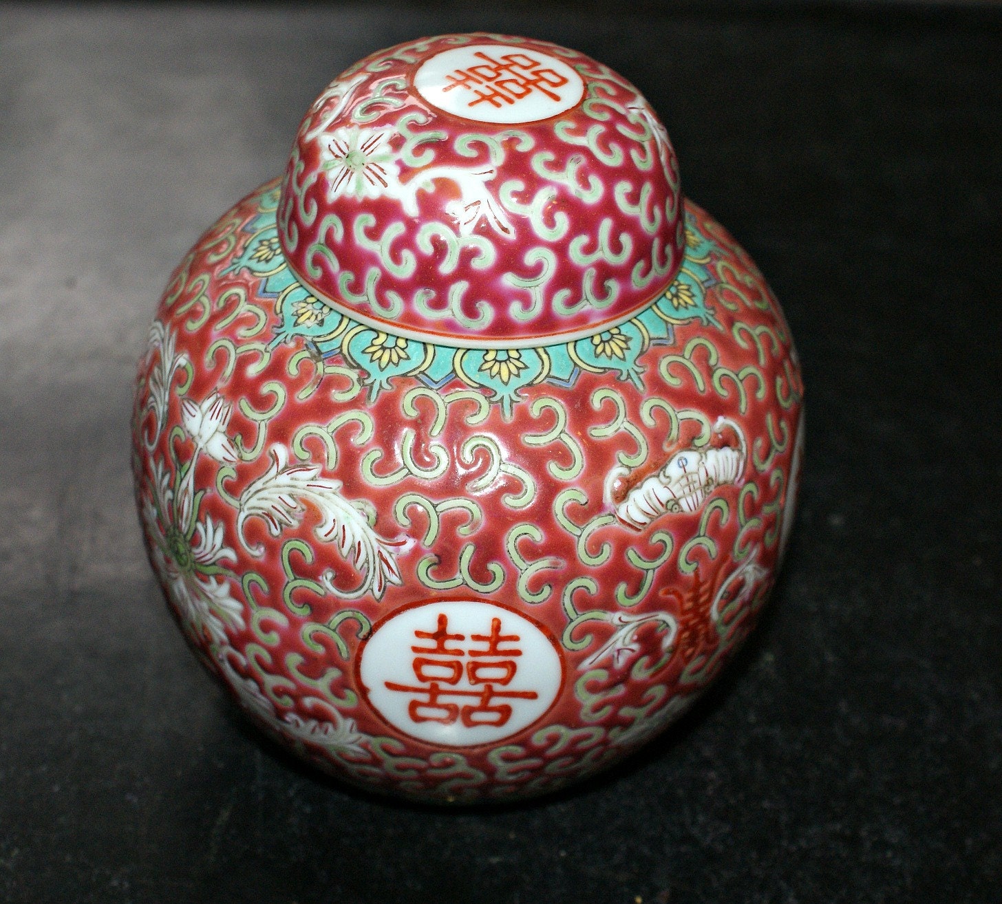Chinese Cloisonne Ginger Jar Petite Vintage