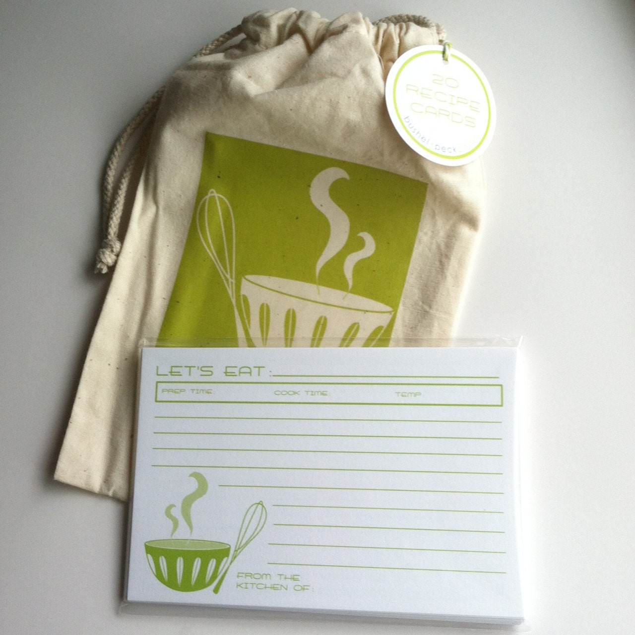 Let's Eat Recipe Cards Il_570xn