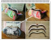 3pieces-19cm(7 1/2 inch) Embossed heart-shape eyeglass or sunglasses metal purse frame with sewing holes for glasses case (3colors)