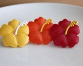 24 Hibiscus Cupcake Topper Rings