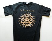 Sol Invictus    T shirt screen print  black short sleeve