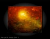 Beam of Life - Original 19 x 13 Hand Embellished Painting by Award - Winning Fae Factory Steampunk Chic Eco Artist, Dr Franky Dolan
