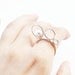 FREE SHIPPING-circular ring with a pearl (sterling silver)-made to order