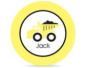 Dump Truck Personalized Plate - Melamine