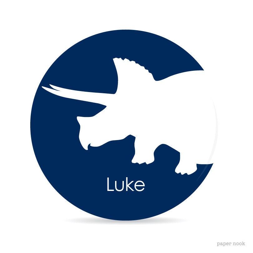 Dinosaur Silhouette Personalized Plate - Melamine