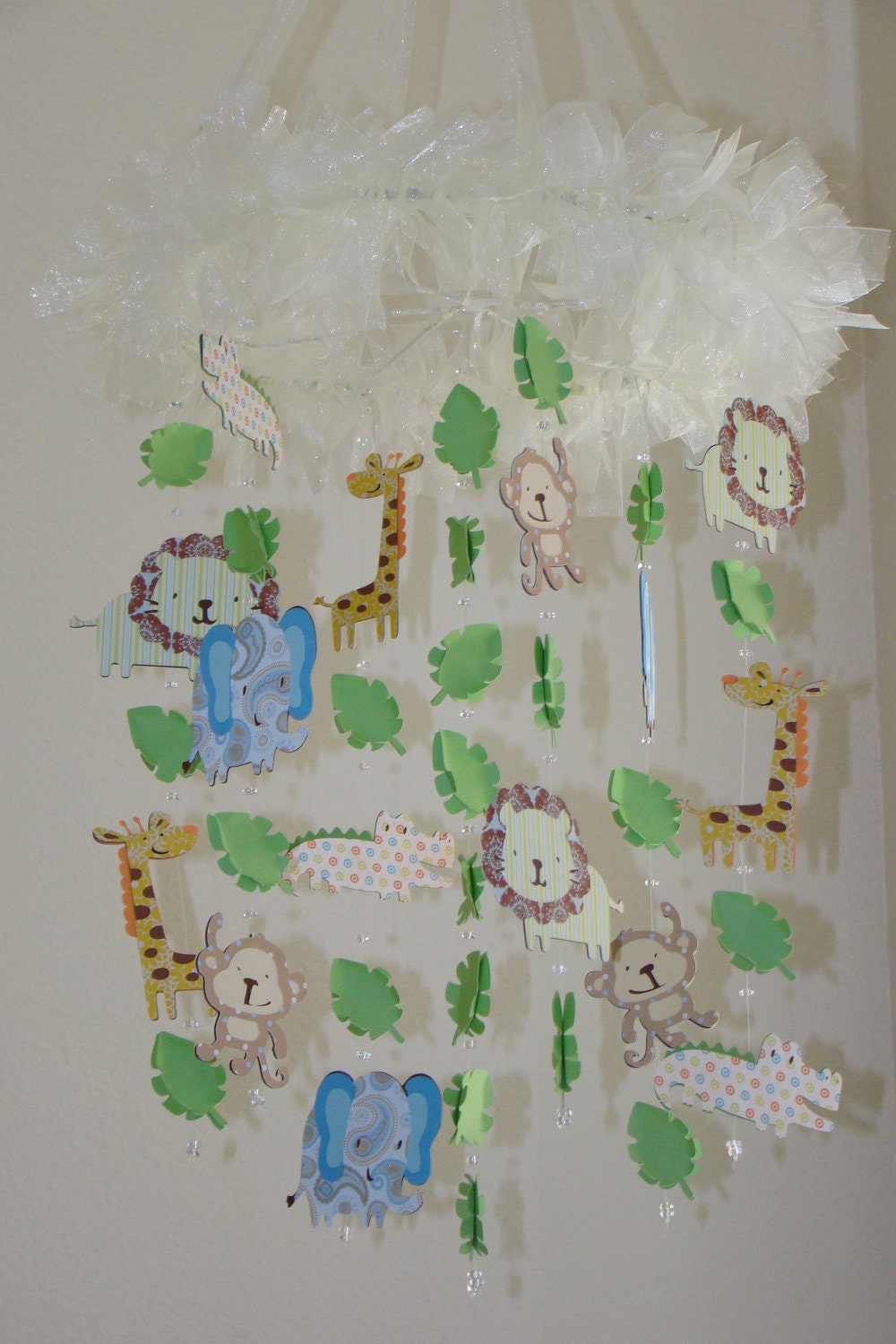 Boy Jungle Lion Elephant Monkey Baby Mobile