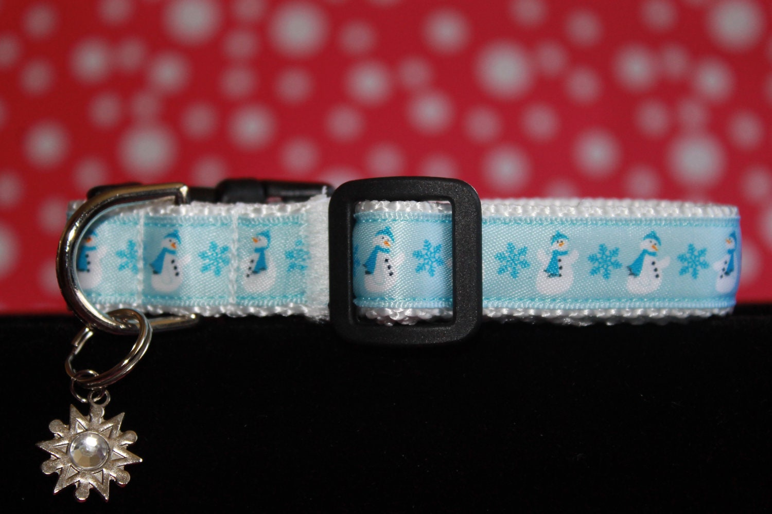 Small 3/4" Snowman Dog Collar