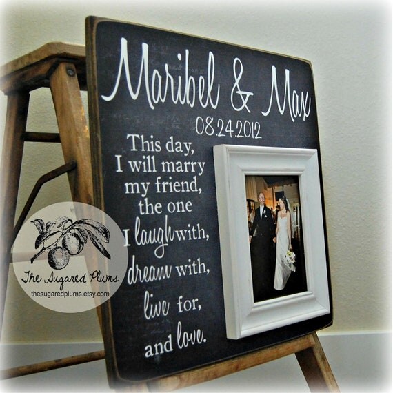 Wedding Frame Personalized 16x16 This Day I Will Marry My Best Friend ...