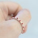 Clown Ring White Red Dots White Sterling Bubbles T22