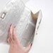 Retro Straw Flower Bag - White Floral 1970s Philippines Clutch / Woven Blues, Pinks, & Oranges
