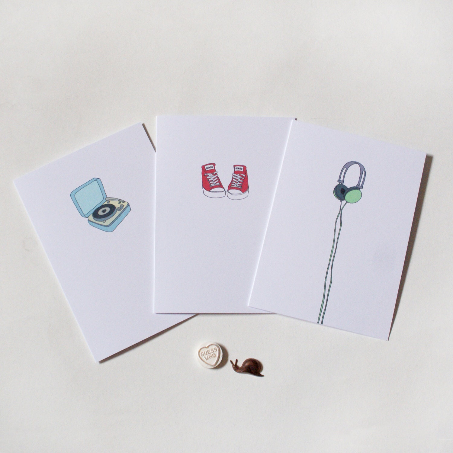 Trendy Illustrated Note Cards