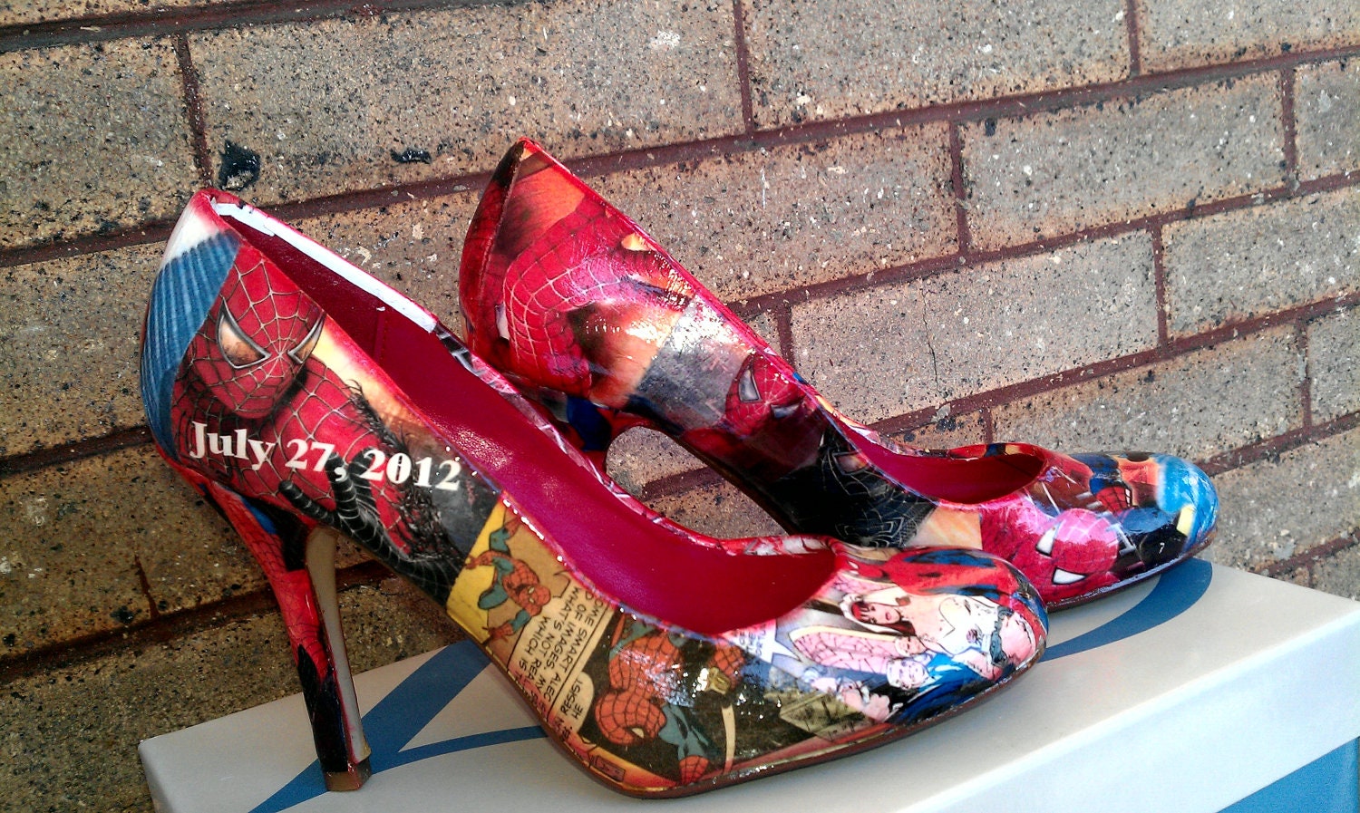 Spider Man Wedding Comic book high heels