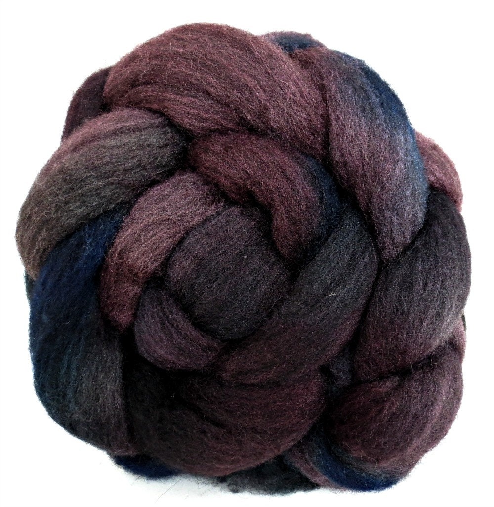 Shetland roving, felting fibers, spinning roving, combed top: hand painted roving