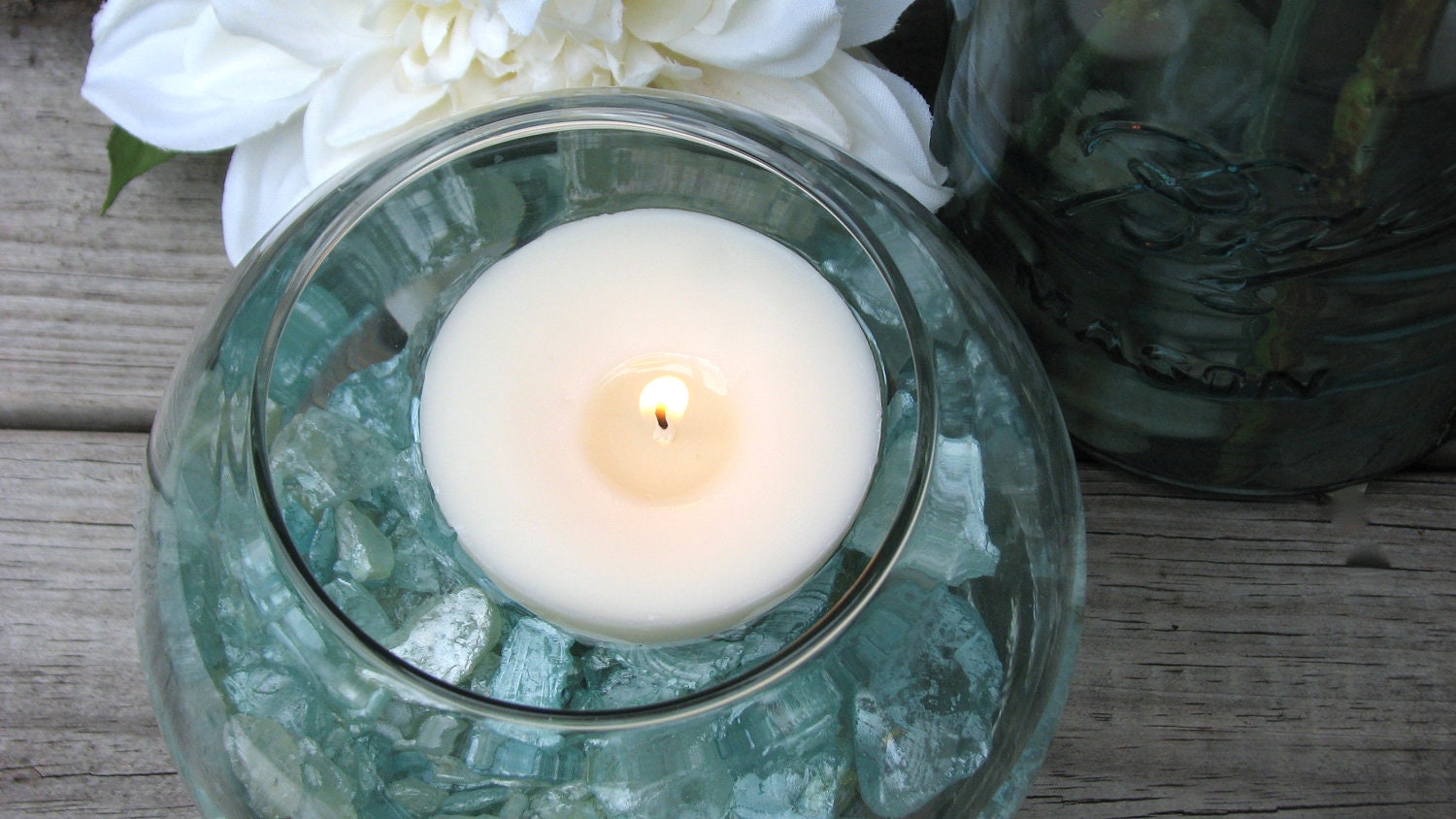 Soy Floating Candles Unscented Dye Free-Large-Zen