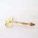 Initial Letter E piercing appearance Arrow Tie Bar made by HICKOCK USA