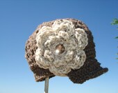 Sale...Pattern Confetti Betty Brim Hat with flower beanie PDF crochet baby toddler girl sizes Newborn -Adult