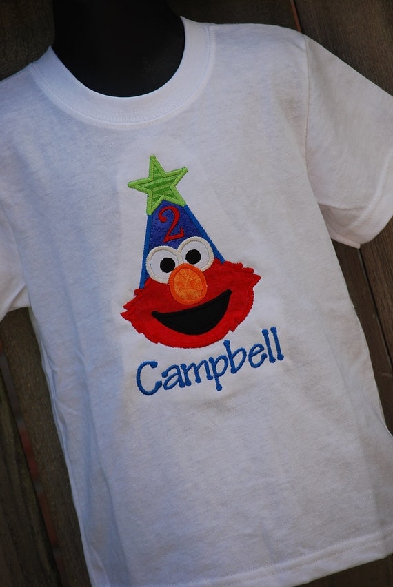 1st 2nd 3rd 4th 5th Birthday Personalized Elmo t-shirt