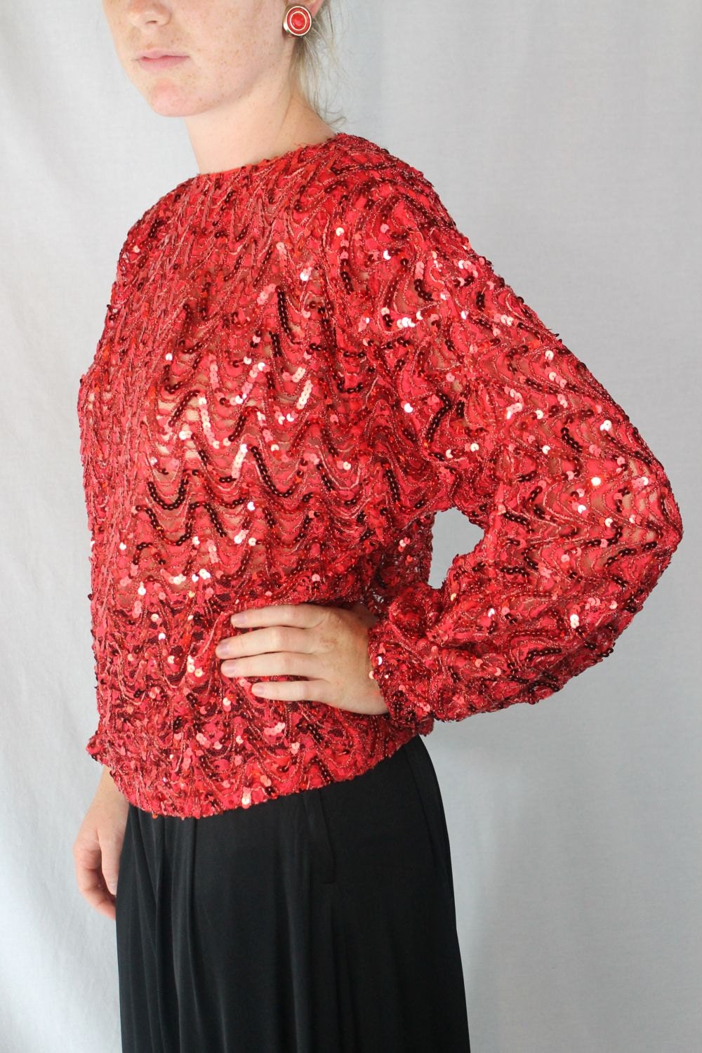 sequin shoulder pads