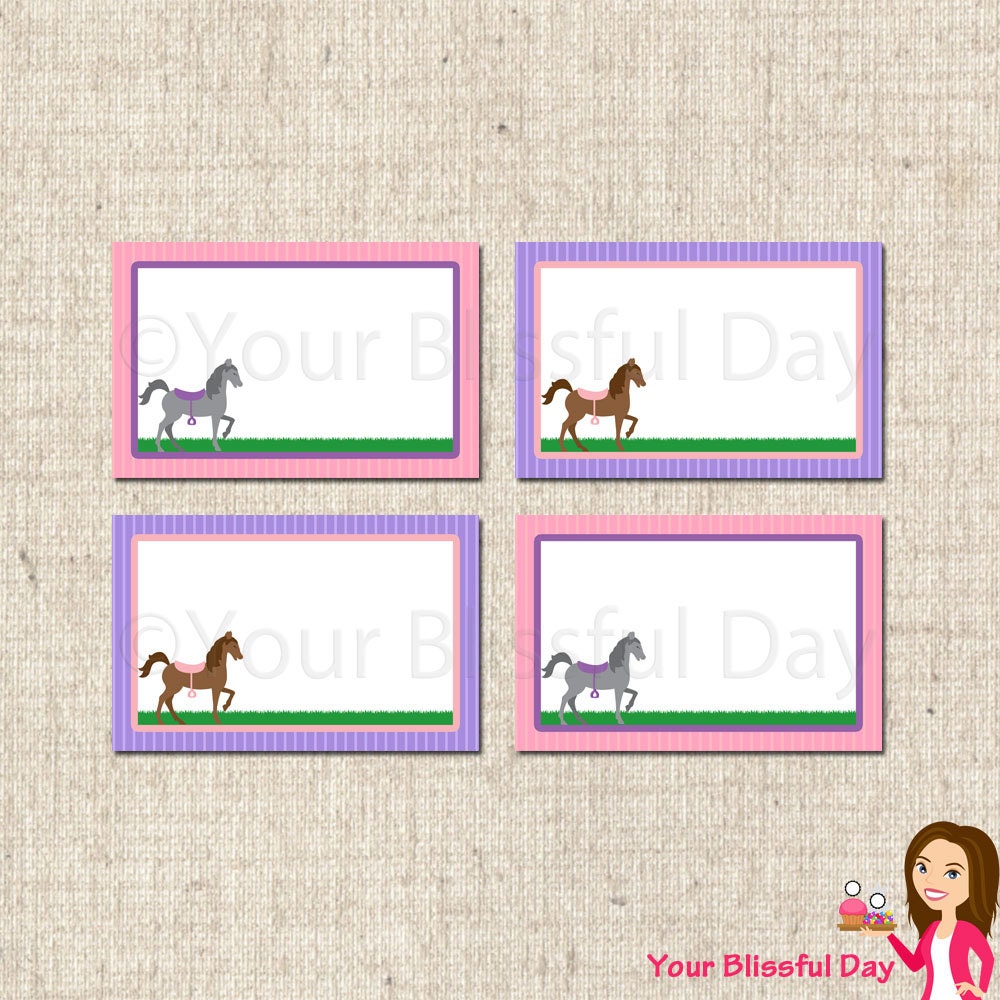 PRINTABLE Girl Equestrian Label Tents Il_570xn