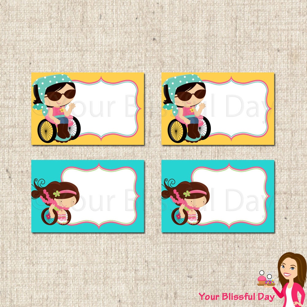 PRINTABLE Girl Just Like Me Label Tents (Character of your choice) Il_570xn