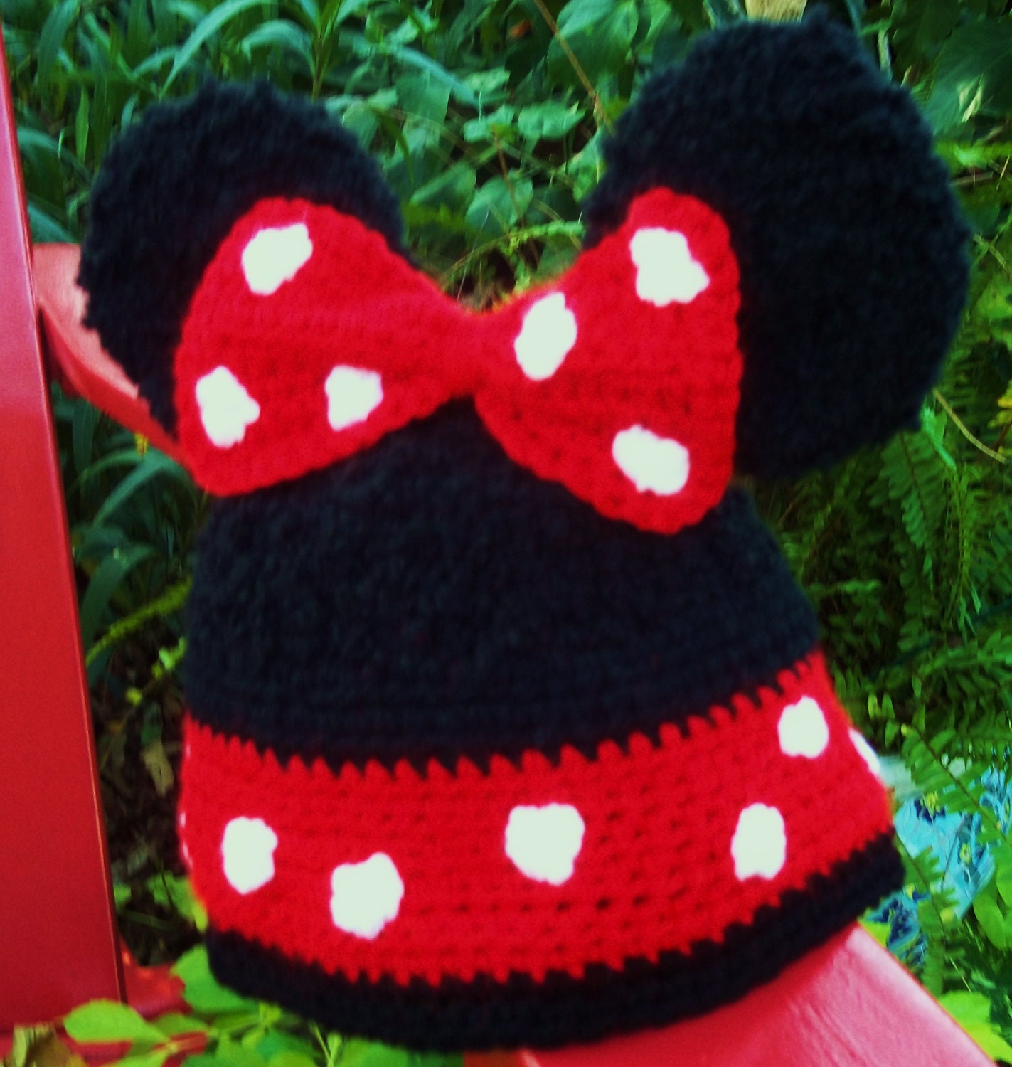 Minnie Mouse Crochet Hat in choice of 5 sizes