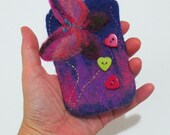 Felted case for cell phone