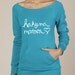 Hakuna Matata Eco Fleece Raw Edge Neck Sweatshirt in Black