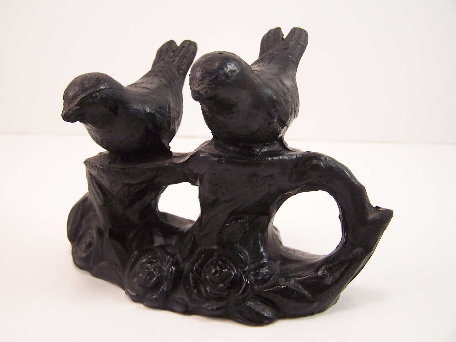 vintage two perched black birds decor