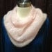 Very Light Pink Mohair and Silk Lace Cowl with Beading