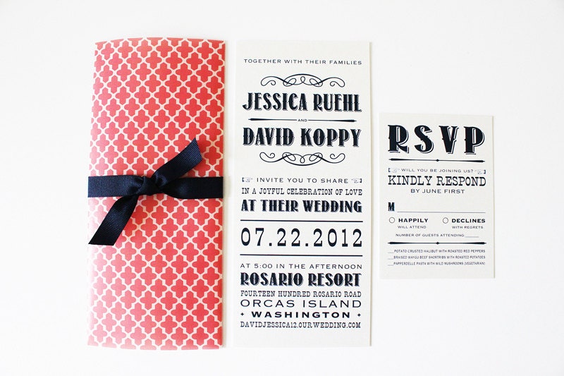 Playbill Wedding Invitations - Vintage